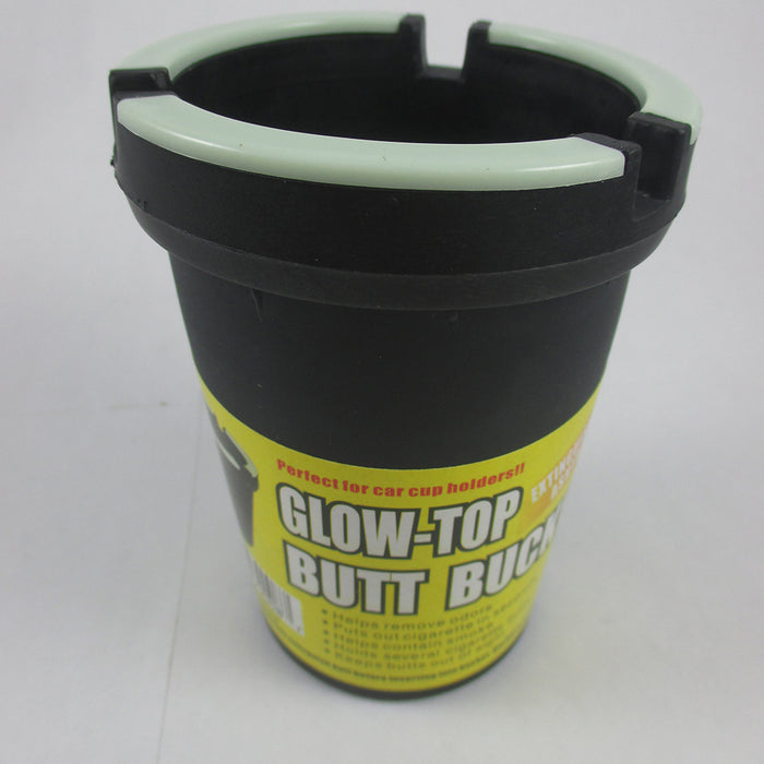Glow Top Butt Bucket Car Cigarette Ashtray Odor Remover Glow In The Dark Cup New