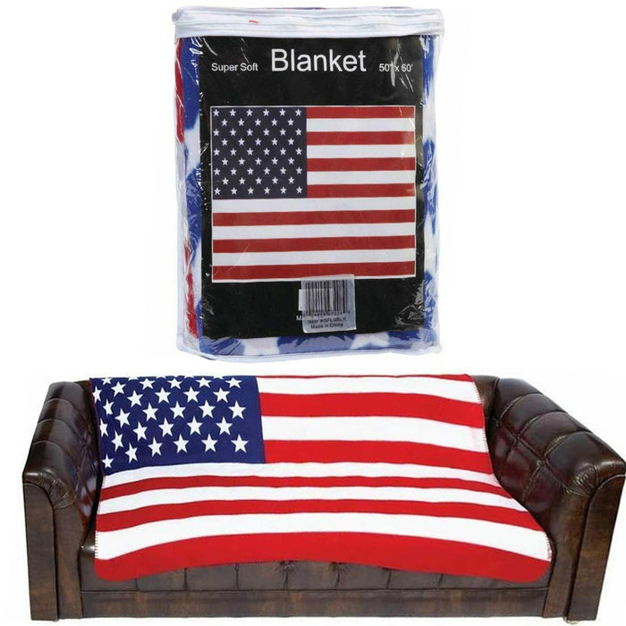 American Flag Polar Fleece Blanket NEW 5 x 4.2 ft Throw Cover United States U.S.