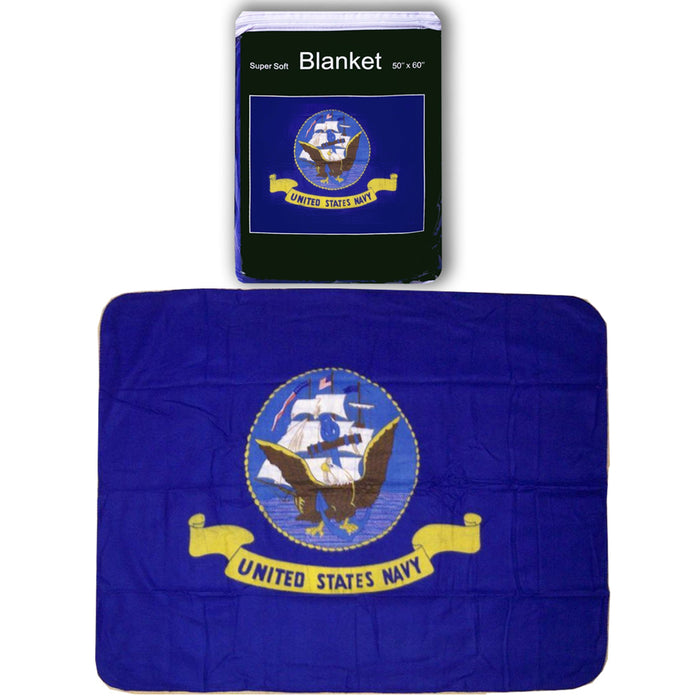 1 United States Navy Blanket Military Logo Fleece Throw Couch Bed Cover 50"X60"