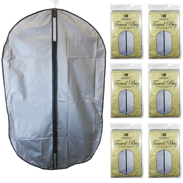 6 Pc Garment Bag Travel Suit Dress Storage 40" Cover Full Zipper Coat Carrier