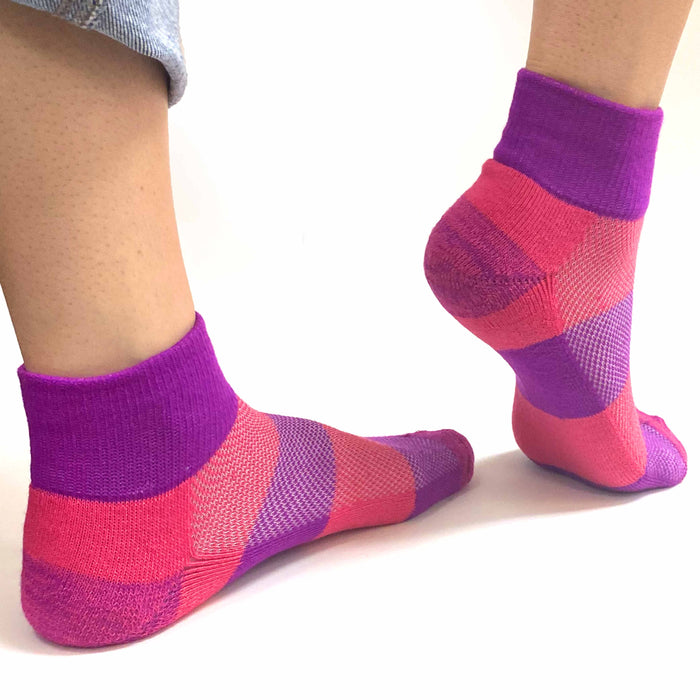 8 Pairs Athletic Running Ankle Socks Crew Cut Thick Cushioned Sports Women 9-11