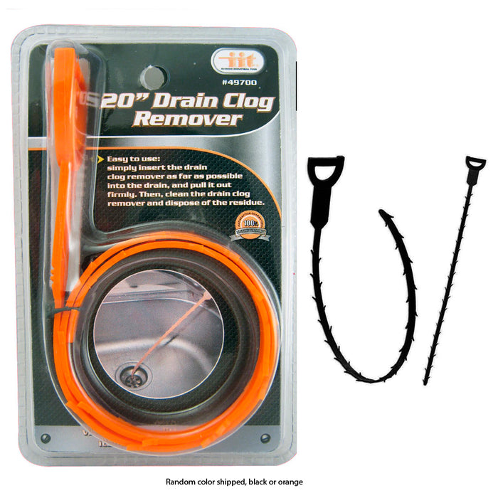 Drain Snake Clog Remover 20" Sink Slow Fixe Hair Clear Tool Removal Cleaner New