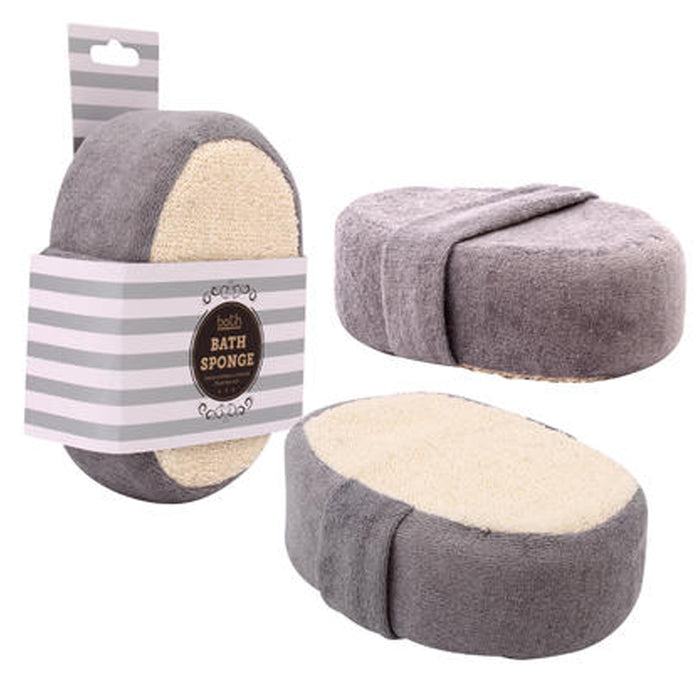 2 Pc Set Bath Shower Sponge Set Terrycloth Strap Exfoliating Body Brush Scrubber