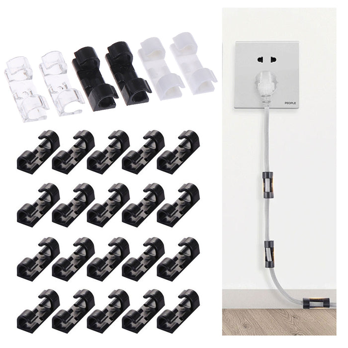20 X Finisher Wire Clamp Organizer Securing Cable Storage Clips Buckle Line Tool
