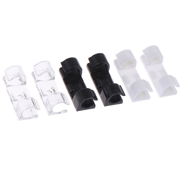 40 X Self-Adhesive Cable Clip Organizer Finisher Wire Clamp Cord Securing Line