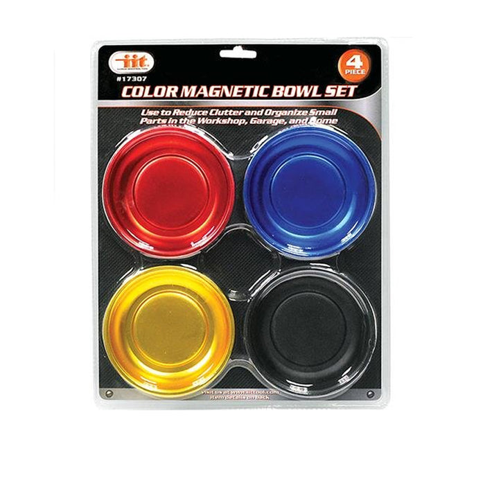Magnetic Color Parts Bowl Set Assorted Colors 4-Piece Set 4.25" Diameter