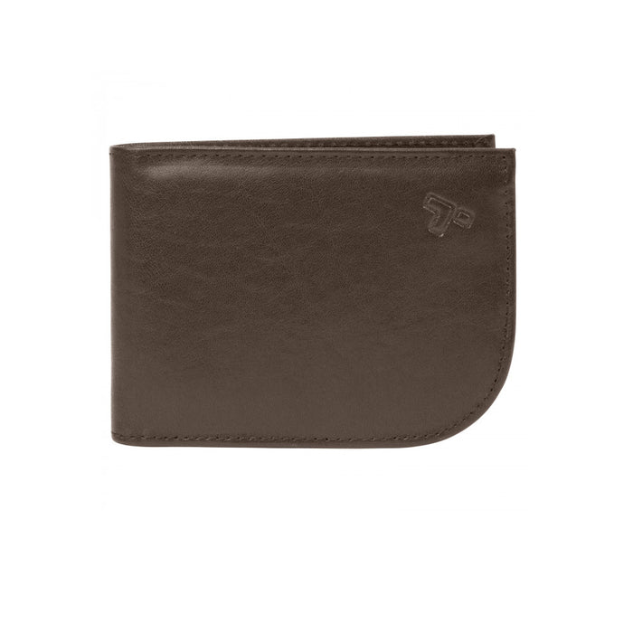1 Travelon Front Pocket Wallet RFID Blocking Leather Id Card Mens Brown Billfold