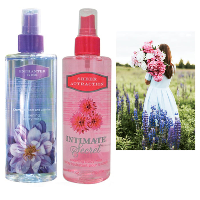 2 Body Spray Mist Splash Bath Fine Fragrance Deodorize Perfume Scent Splash 8 Oz