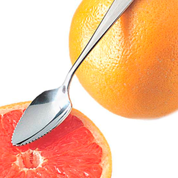 4 Pc Grapefruit Spoon Set Steel Serated Edge Flatware Dessert Cirtus Fruit New