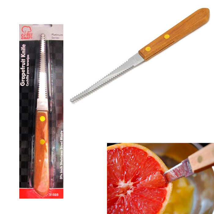 1 Stainless Steel Grapefruit Knife 3.75" Serated Edge Blade Dessert Cirtus Fruit