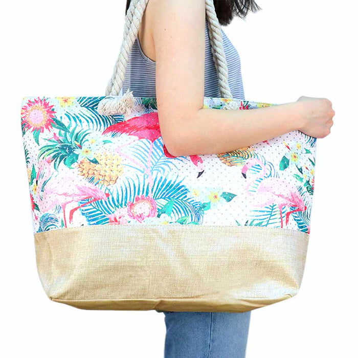 1 Large Tote Bag Shoulder Handbag Purse Reusable Grocery Shopping Travel Zipper