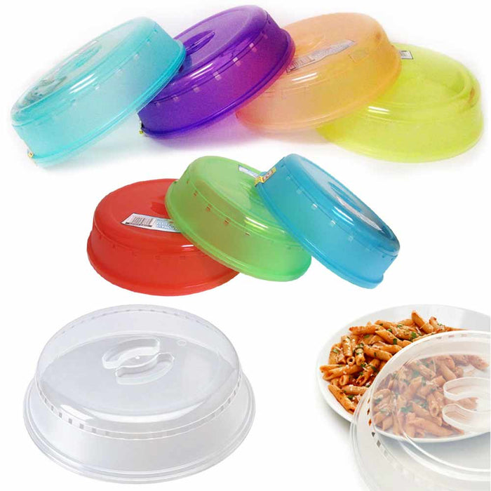 24pc Wholesale Microwave Plate Cover Splatter Steam Release Vent Lid 10" Plastic