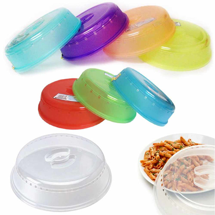 6PCS Microwave Plate Cover Lid Dish Food Cover Splatter Guard Steam Vent Window