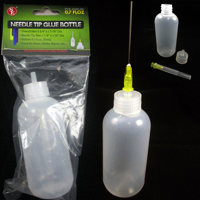 2 Needle Tip Bottle Liquid Flux Dispenser Oil Solvent Applicator Dropper 0.7 Oz