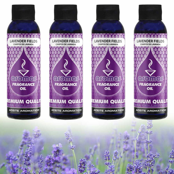 4 Pc Lavender Fields Scented Fragrance Oil Premium Diffuser Aroma Therapy 4 Oz
