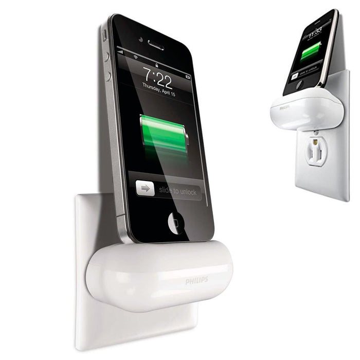 Philips Wall Mount Cellphone Charging iPod iPhone Plug In Fast Charge Cable Free