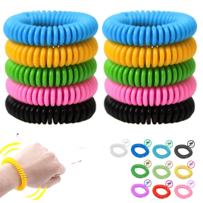 10 Pack Mosquito Repellent Bracelet Wrist Band Bug Insect Natural Protection US