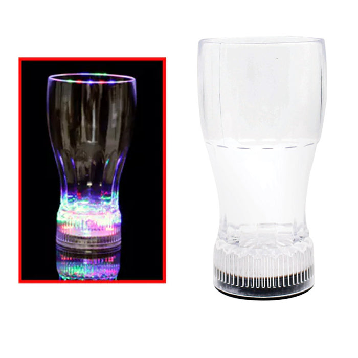 2 Flashing Drinking Cup LED Light Up Shot Bar Club Party Beer Drink Glass Fun!!