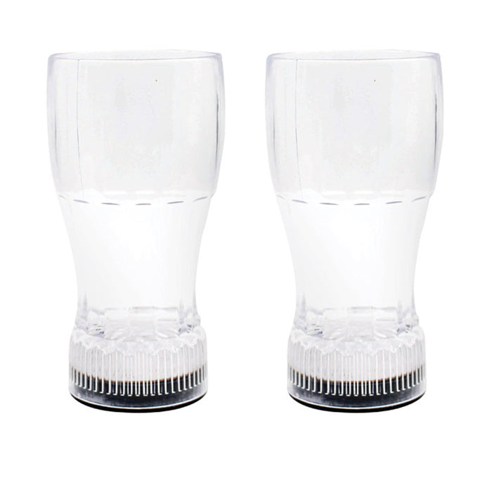 2 Flashing Drinking Cup LED Light Up Shot Bar Club Party Beer Drink Glass Fun!!