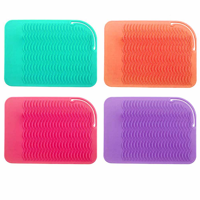 1 Heat Resistant Silicone Mat Pad Pouch for Flat Iron Curling Iron Hot Hair Tool