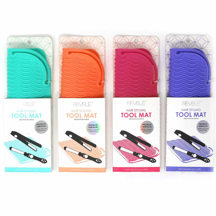 2 Silicone Mat Heat Resistant Curling Flat Irons Straightener Hair Styling Tools
