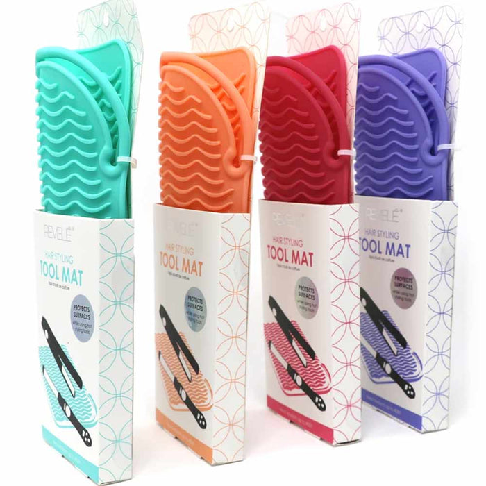 1 Heat Resistant Silicone Mat Pad Pouch for Flat Iron Curling Iron Hot Hair Tool