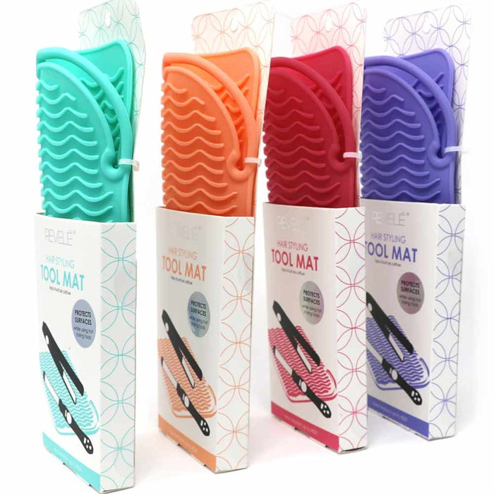 2 Silicone Mat Heat Resistant Curling Flat Irons Straightener Hair Styling Tools