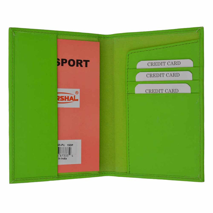 1 Lime Green USA Passport Cover Genuine Leather America Gold Seal Holder Travel