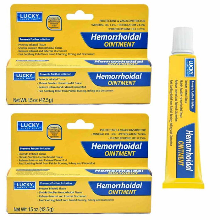 2 Hemorrhoids Ointment Hemorrhoidal Cream Tissue Pain Itch Relief Fast Strength