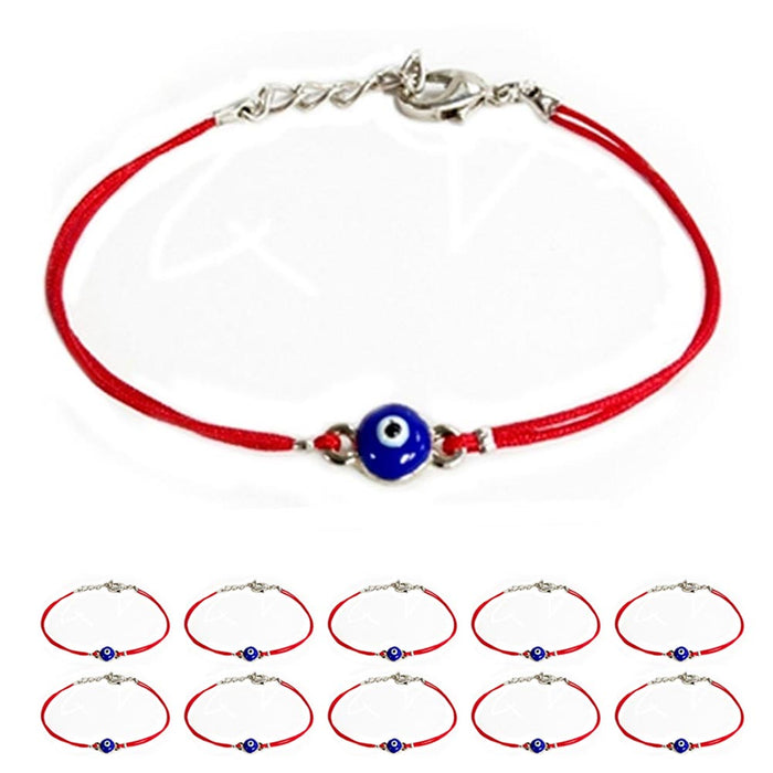 10 Lot Kabbalah Evil Eye Red String Bracelet Blue Nazar Lucky Protection Bangle