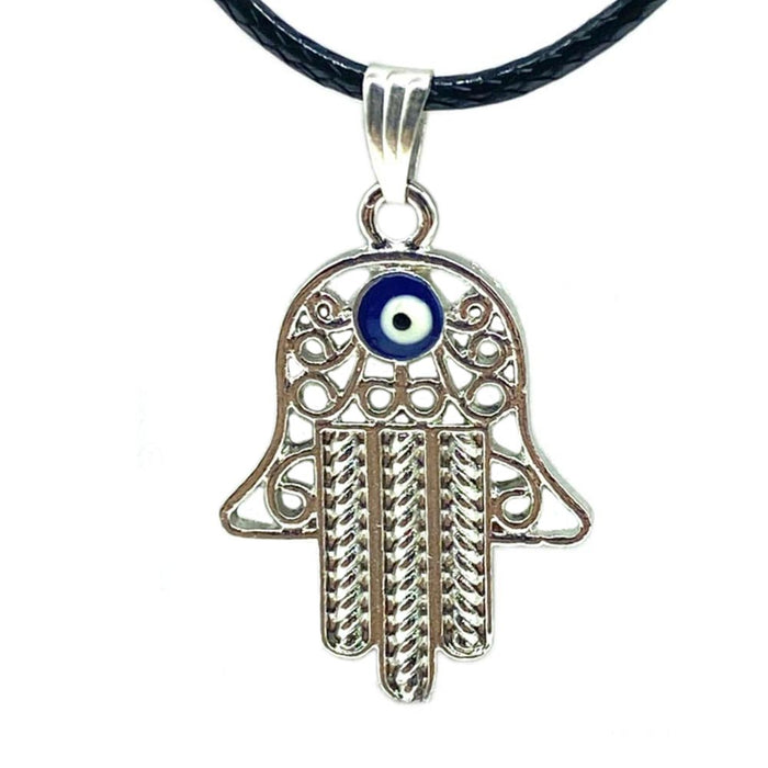 5X Hamsa Hand Fatima Pendant Necklace Evil Eye Protection Lucky Charm Black Cord