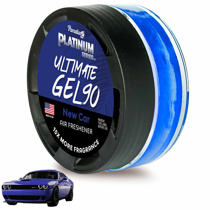 1 Paradise Ultimate Gel Air Freshener 90 Days Aroma Fragrance Scent New Car