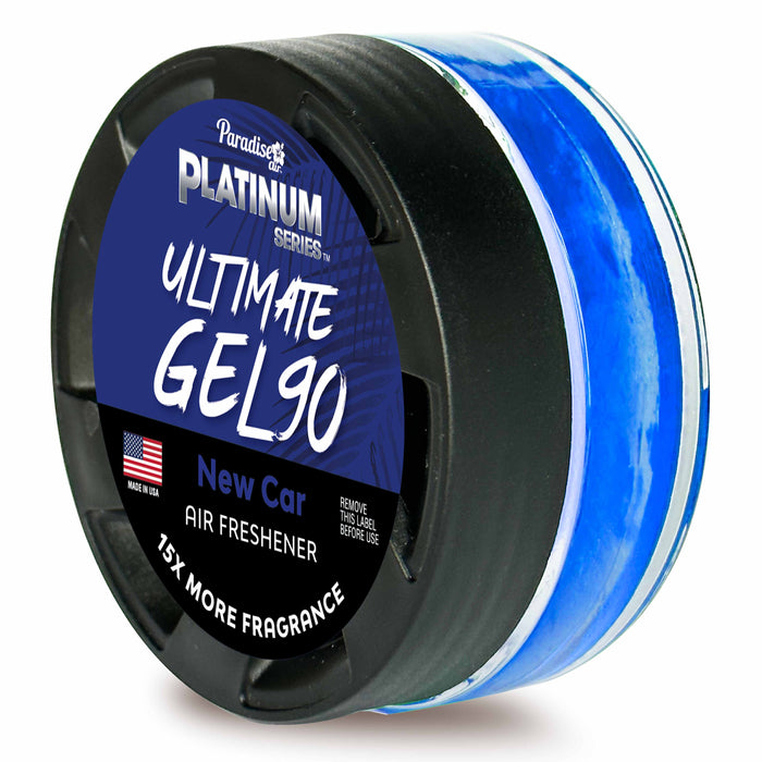 4 Paradise Ultimate Gel Air Freshener 90 Days Aroma Fragrance Scent New Car