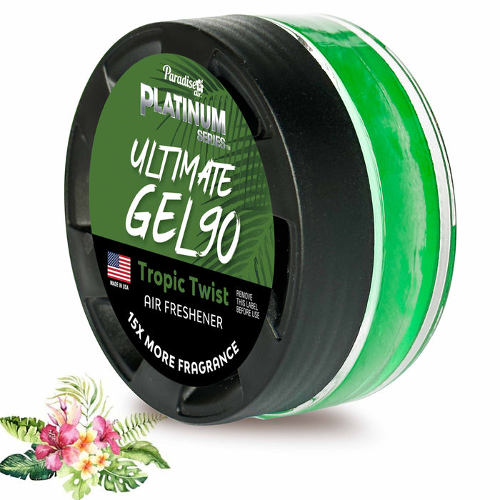 1 Paradise Ultimate Gel Air Freshener 90 Days Aroma Fragrance Scent Tropic Twist