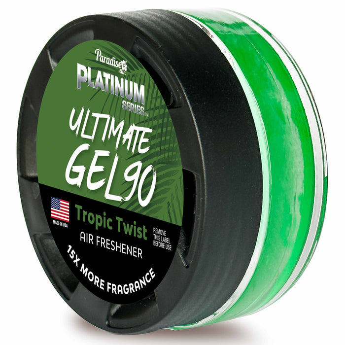 2 Paradise Ultimate Gel Air Freshener 90 Days Aroma Fragrance Scent Tropic Twist