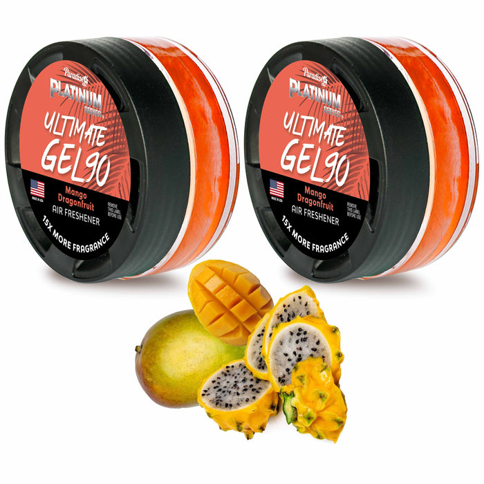 2 Paradise Ultimate Gel Air Freshener 90 Days Aroma Fragrance Scent Mango Dragon