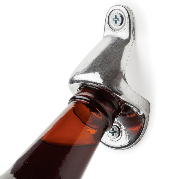 2 Pc Bottle Cap Opener Aluminum Wall Mount Screws Bar Wine Beer Soda Glass Tool
