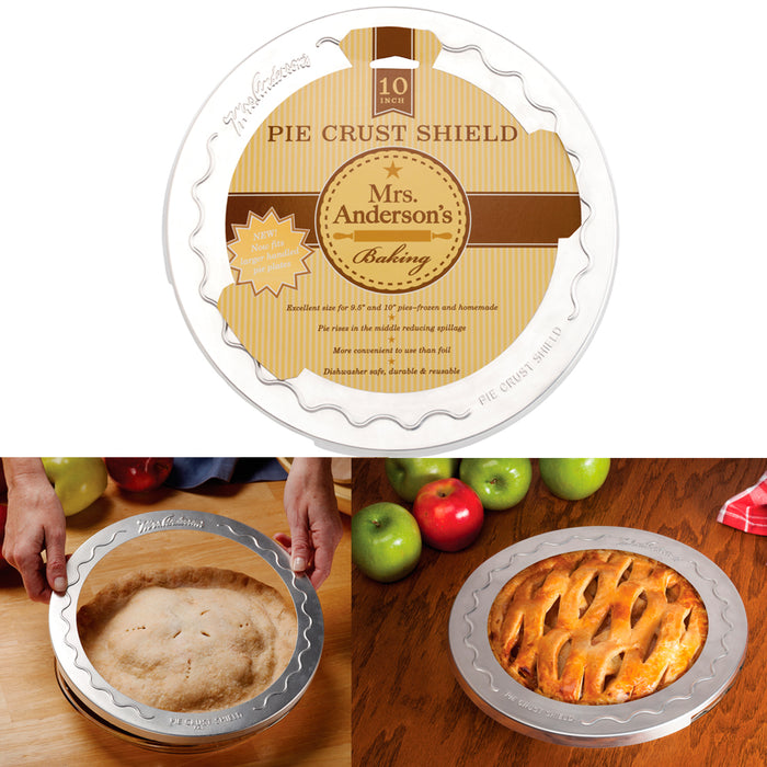 Andersons Aluminum Baking Pie Crust Shield Reusable 10" Frozen Round Pie Pizza