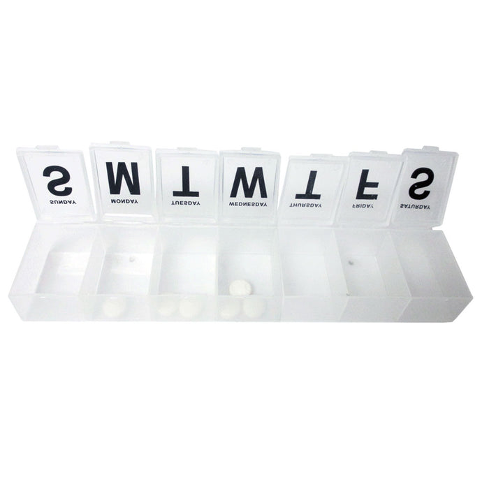2pc Weekly Pill Box Organizer Jumbo Case Medicine Storage Vitamin Tablet  Holder