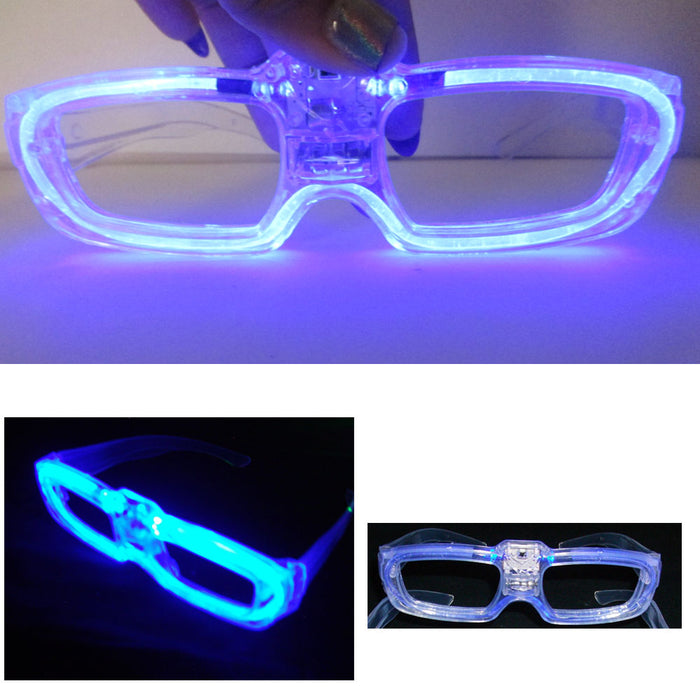 6 Pc Glow in the Dark Shutter Sunglasses Rave Glasses 80s Birthday Party Favors