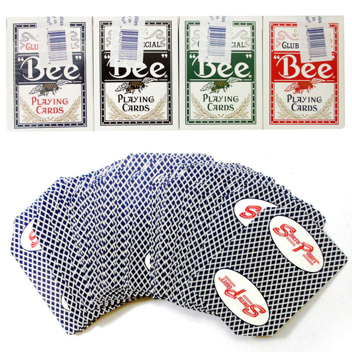 12 Decks BEE Casino Used Playing Cards Poker Case Club Special Cambric Finish