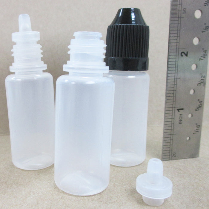 50PCS Empty Bottles 10ml Plastic LDPE Eye Liquid Dropper Tip Squeezable US STOCK