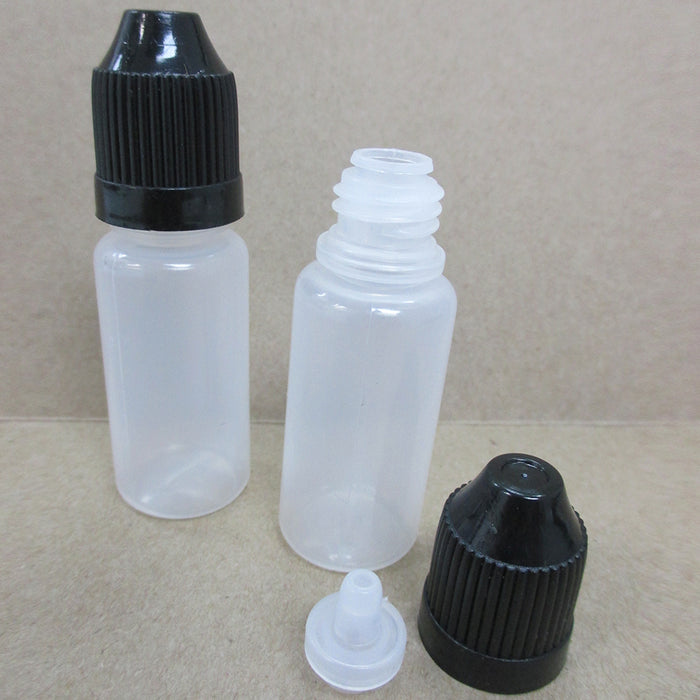 50PCS Empty Bottles 10ml Plastic LDPE Eye Liquid Dropper Tip Squeezable US STOCK