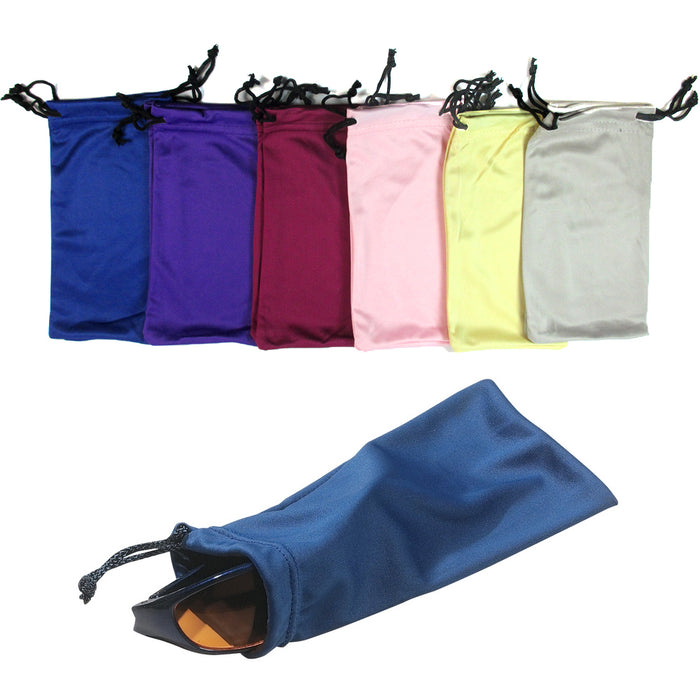 6 Micro Fiber Sunglasses Sunglass Carrying Pouch Case Bag Storage Sleeve Holder