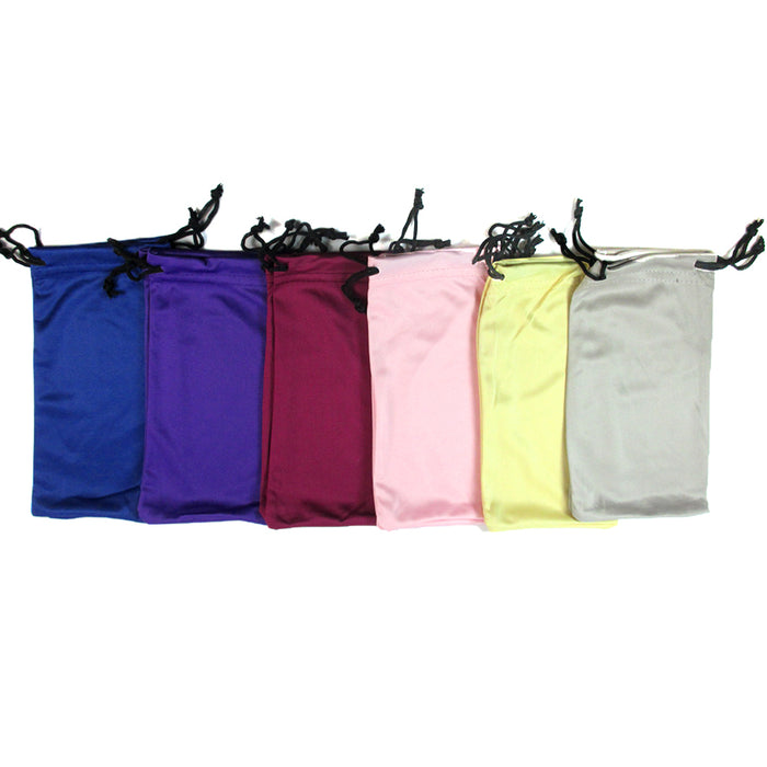 12 Pc Satin Glasses Pouches Sunglasses Soft Case Pouch Eyeglass Holder Protector