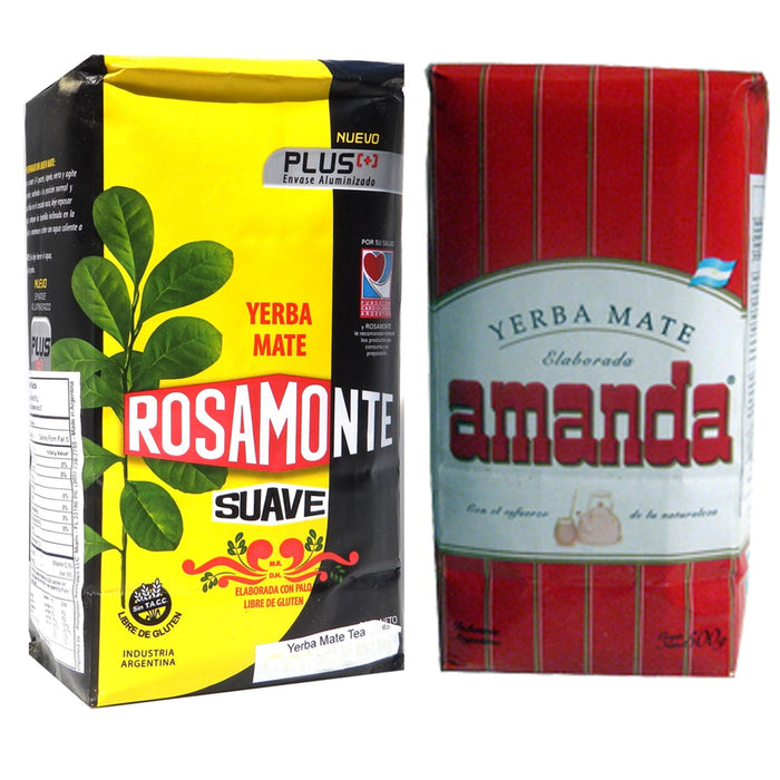 Yerba Mate Sampler 6 Pack 1.1 lb 500 g Variety Flavors Bags Green Herbal Tea New