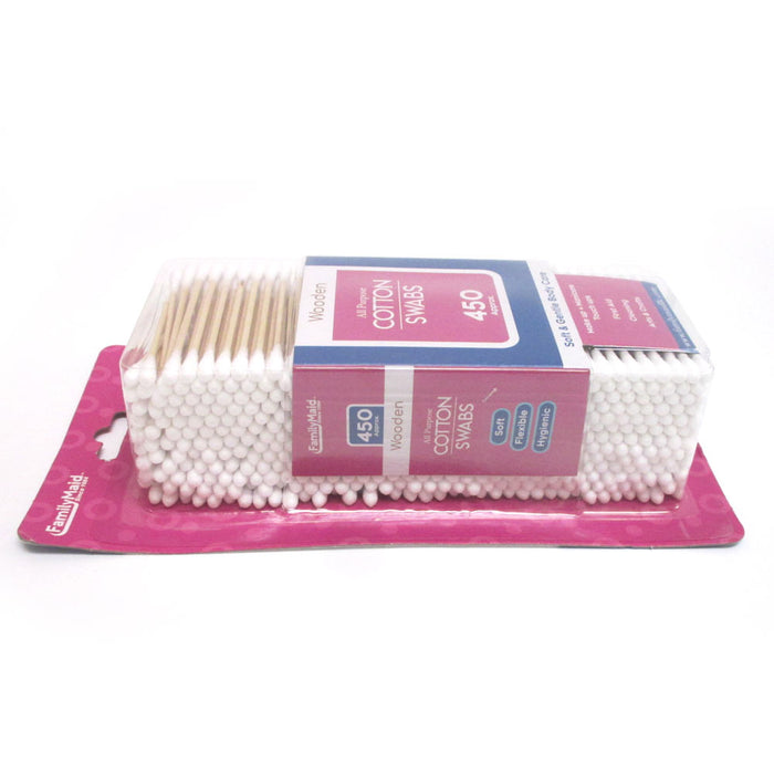 900 Ct Cotton Swabs Double Tipped Applicator Q Tip Safety Ear Wax Makeup Remover