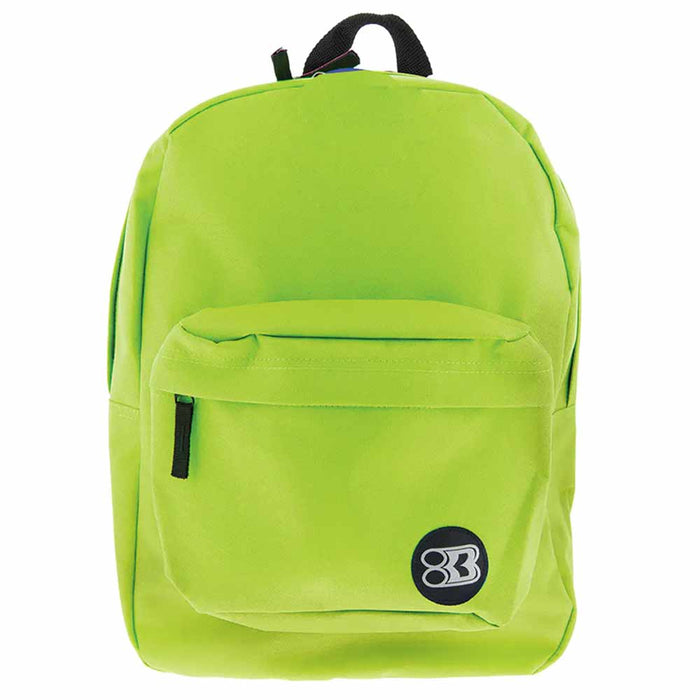 12 Pc Wholesale Lime Green Backpack 17" Travel Sports Back Pack School Book Bag