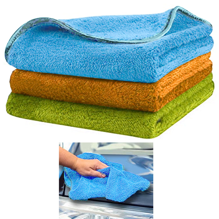 4 Pc Ultra Soft Microfiber Cleaning Cloth Towel Auto Car Detailing 13"x12"