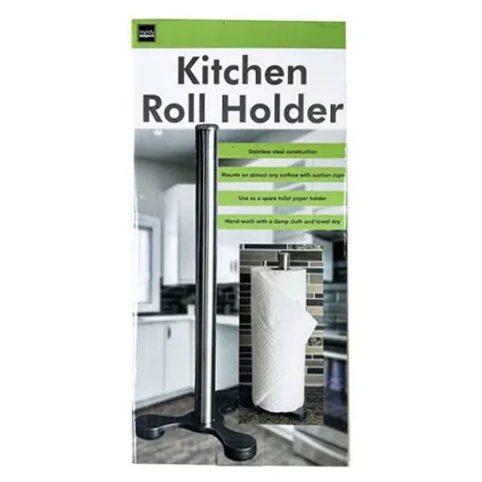 1 Paper Towel Holder Stainless Steel Kitchen Counter Bathroom Suction Mount New